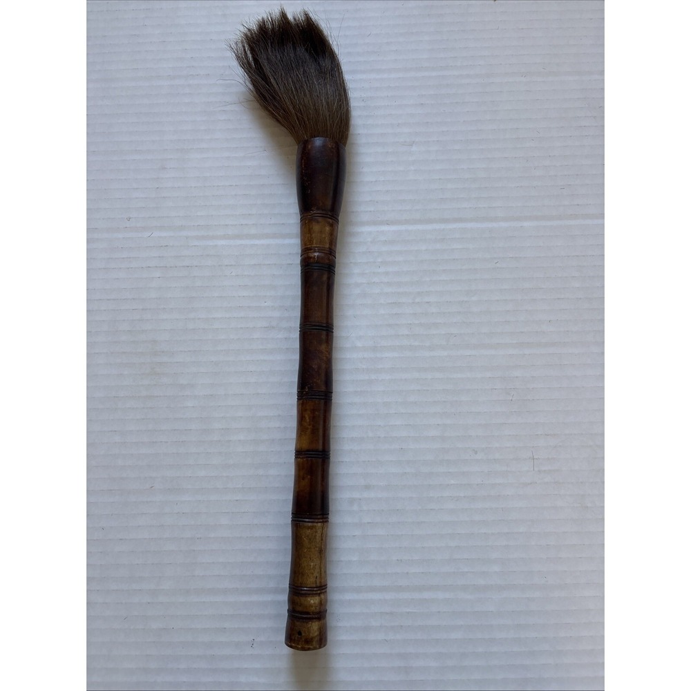 Calligraphy Brush Brown Bone Handle Horsehair Brush Needs Glue - Picture 5 of 15